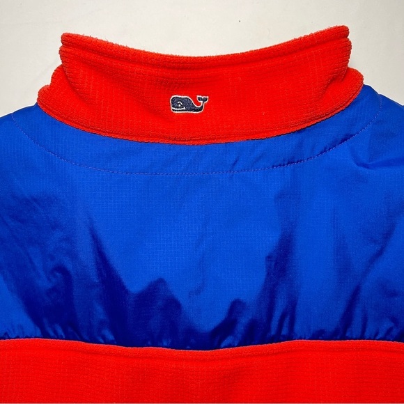 Men’s Vineyard Vines Fleece 1/4 Zip Pullover -Large- Orange-Coral /Navy - Picture 8 of 8